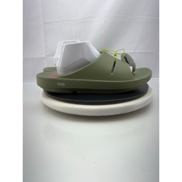 OOFOS OOahh Recovery Slide Mens Size 14 Sage Green Slip On Comfort Sandals NEW main image 10